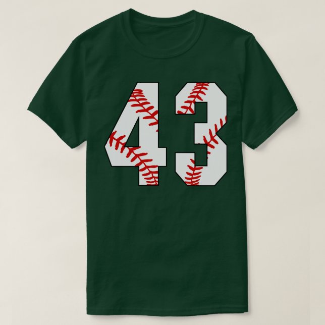 Camiseta Baseball Número 43 43 Shirt Jersey Favori (Frente do Design)