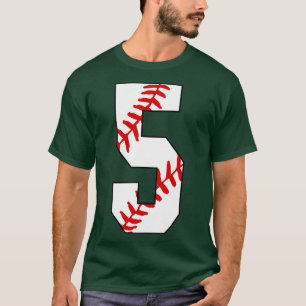 Camiseta Baseball Número 5 5 Jogada Favorita de Baseball Je