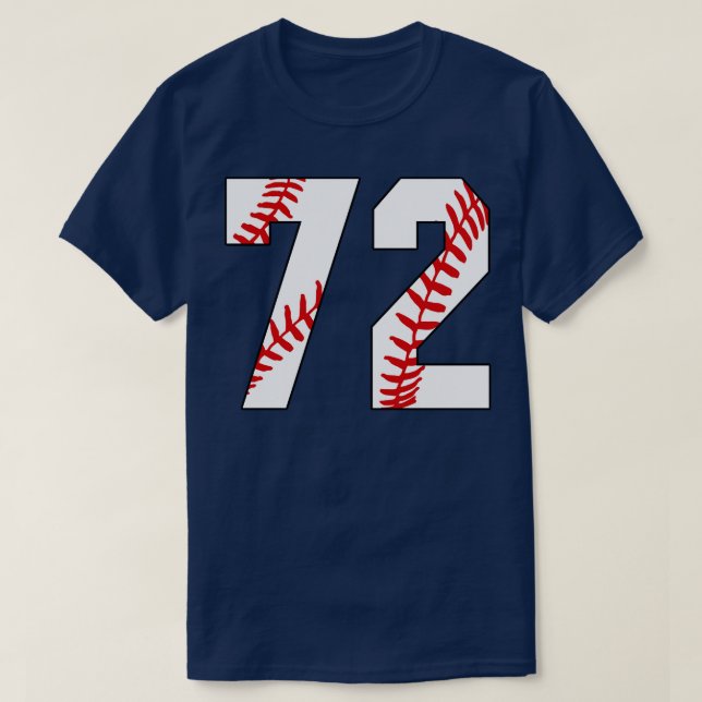 Camiseta Baseball Número 72 72 Pl Favorito De Baseball Jers (Frente do Design)