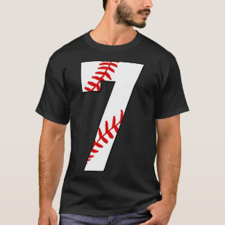 Camiseta Baseball Número 7 7 Jogada Favorita de Baseball Je