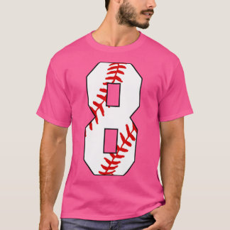 Camiseta Baseball Número 8 8 Jogada Favorita de Baseball Je