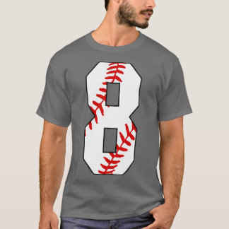 Camiseta Baseball Número 8 8 Jogada Favorita de Baseball Je