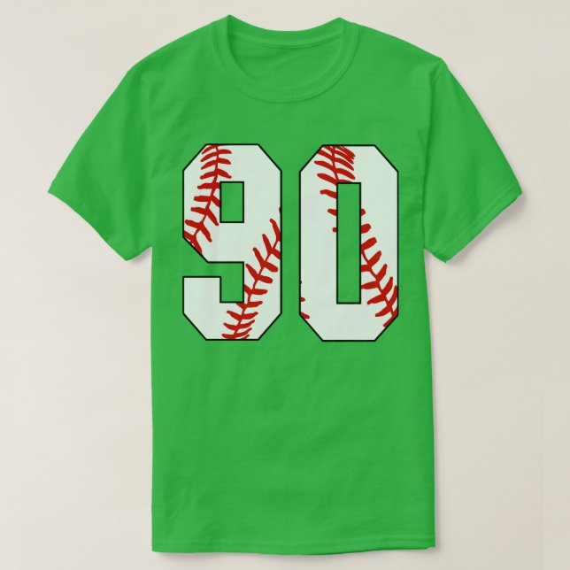 Camiseta Baseball Número 90 90 Baseball Jersey Pl Favorito (Frente do Design)