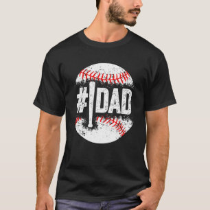 Camiseta Baseball Número Um Pai Filho Baseball Pai do Pai