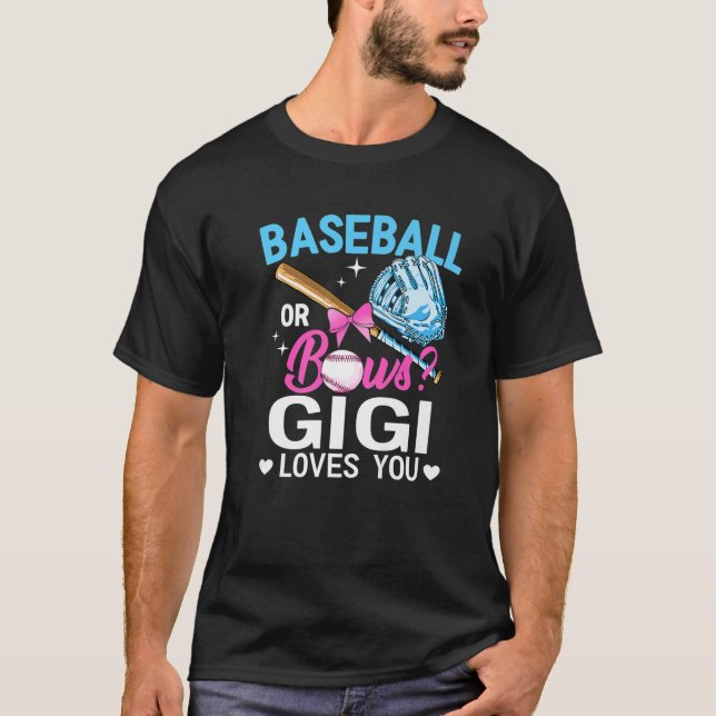 Camiseta Baseball Ou Arcos Gigi Te Ama Gênero Reveal Rosa (Frente)