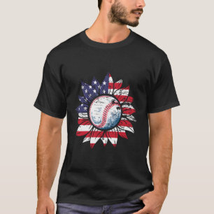 Camiseta Baseball Patriótico 4 De Julho Americano