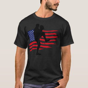Camiseta Baseball Patriótico de Bandeira Americana 3