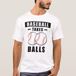 Camiseta Baseball Pega Bolas - Engraçado