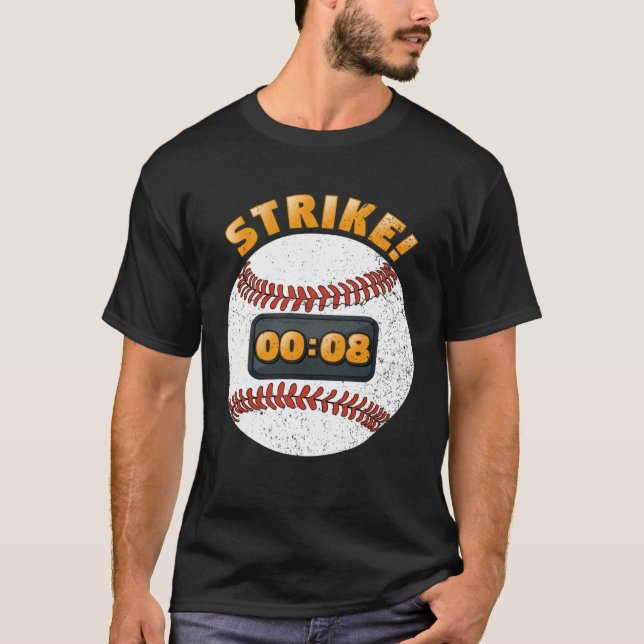 Camiseta Baseball Pitch Clock 15 Seconds Rule Batter Box Do (Frente)