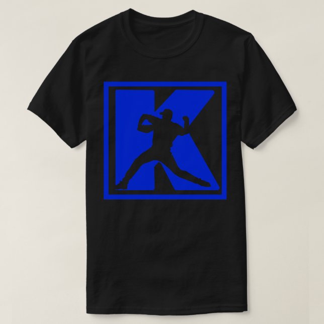 Camiseta Baseball Pitcher Arranque K Greve Diversão de Base (Frente do Design)