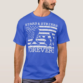 Camiseta Baseball Pitcher Stars e Strikes American Flag G