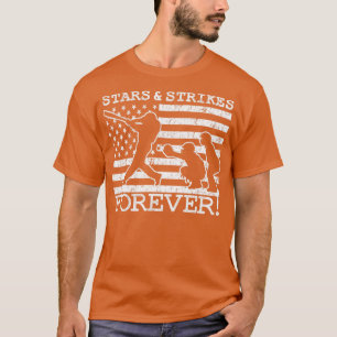 Camiseta Baseball Pitcher Stars e Strikes American Flag G