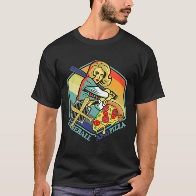 Camiseta Baseball & Pizza Inning Strike Italian Pasta  for  (Frente)