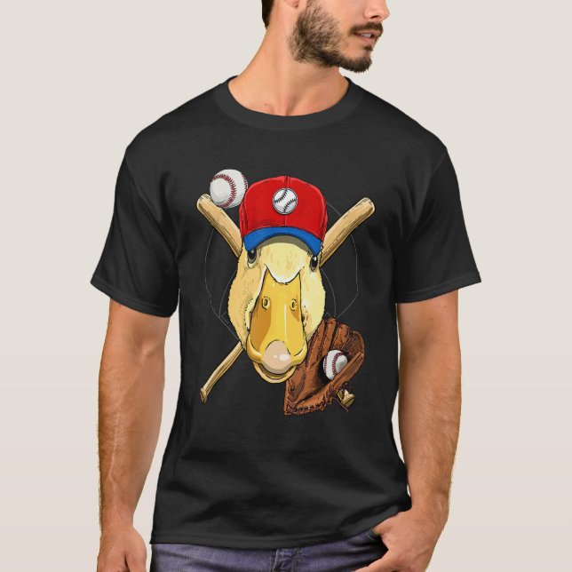 Camiseta Baseball Player Duck Pitcher Catcher Baseball Coac (Frente)
