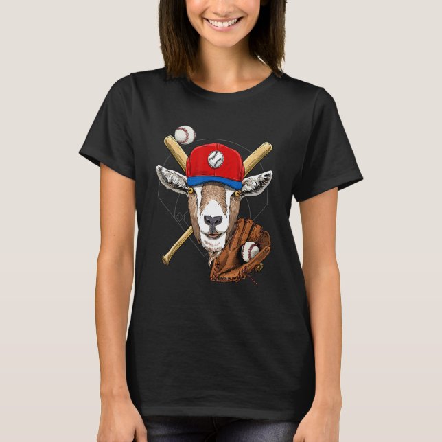Camiseta Baseball Player Goat  Pitcher Catcher Baseball Coa (Frente)