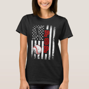 Camiseta Baseball Pop American Flag Vintage