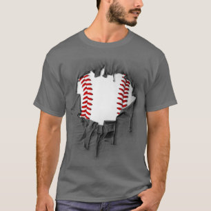 Camiseta Baseball raspado e rasgado