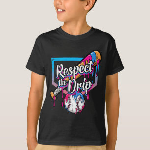 Camiseta Baseball respeita os meninos do sorvete drip crian