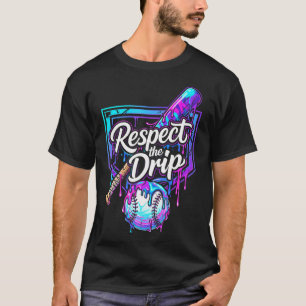 Camiseta Baseball Respeite O Drip Sorvete Meninos Juventude