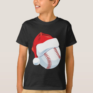Camiseta Baseball Santa Hat Men Natal Para Rapazes