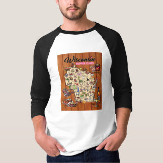 Camiseta Baseball Shirt - Mapa do Clube de Adequação de Wis