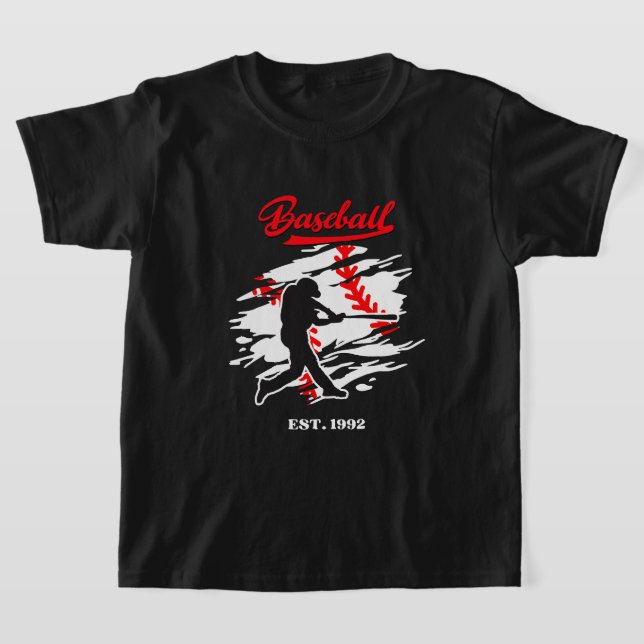 Camiseta Baseball Silhouette Graphic Design – EST. 1992 (Postura )