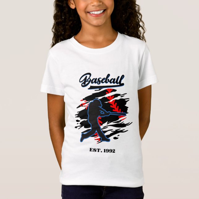 Camiseta Baseball Silhouette Graphic Design – EST. 1992  (Frente)