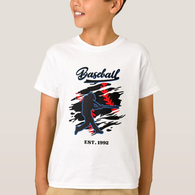 Camiseta Baseball Silhouette Graphic Design – EST. 1992  (Frente)