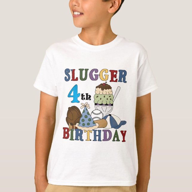 Camiseta Baseball Slugger 4º Aniversário (Frente)