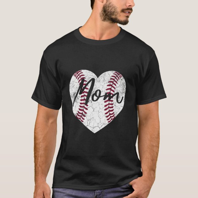 Camiseta Baseball Softball He Mom Mother'S Day (Frente)