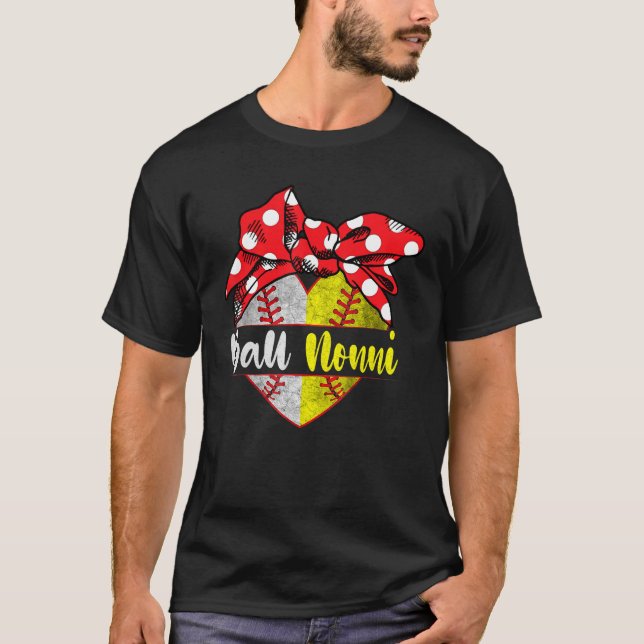 Camiseta Baseball Softball Heart Ball Nonni Family Player C (Frente)