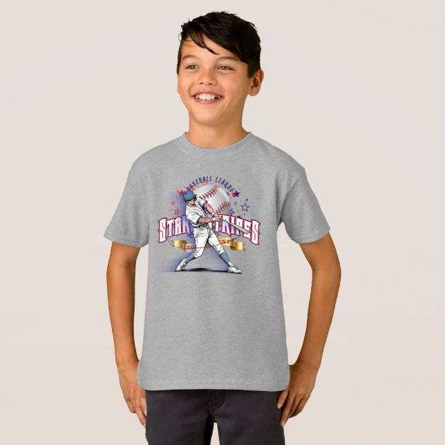 Camiseta Baseball Stars & Stripes | Crianças (Frente Completa)