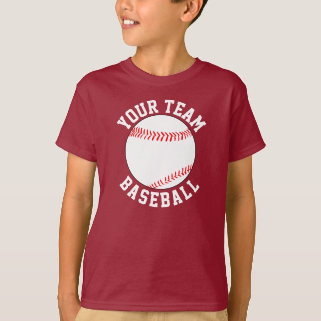 Camiseta Baseball Team Name, Player & Jersey Number Sports (Frente)