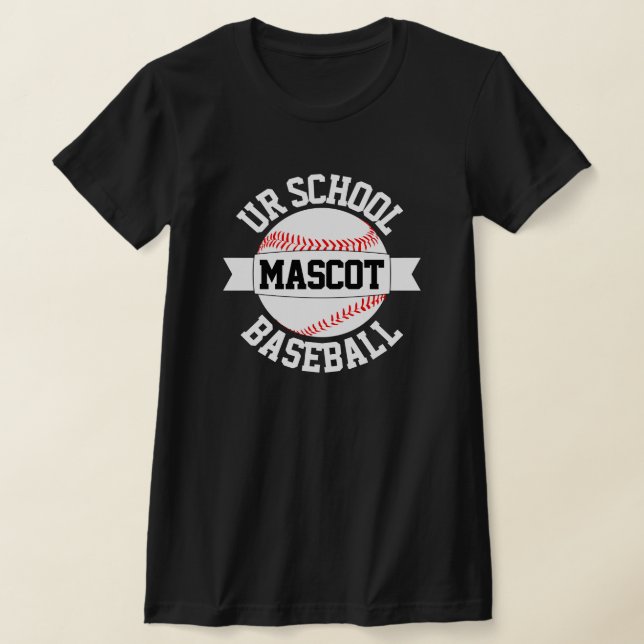 Camiseta Baseball Team/School Name & Mascot T-shirt feminin (Postura )