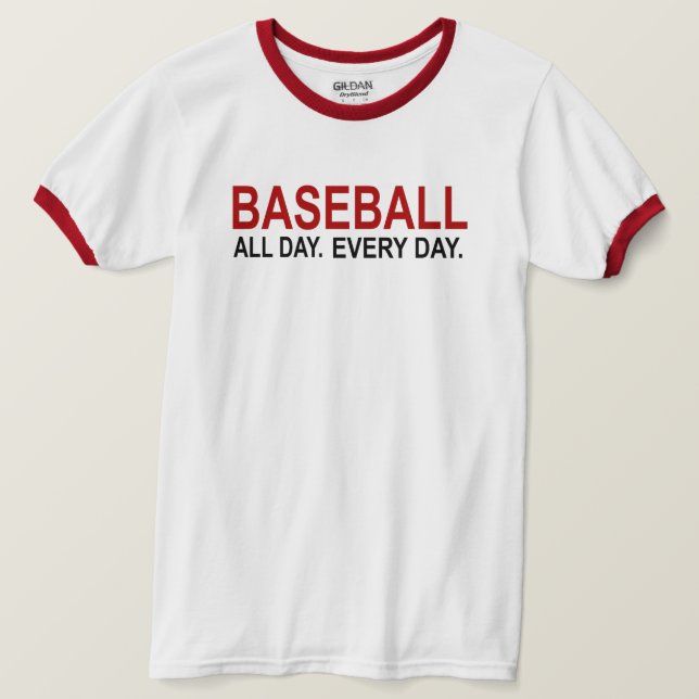 Camiseta Baseball todo dia (Frente do Design)