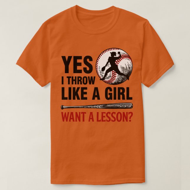 Camiseta Baseball Woman Pitcher (Frente do Design)