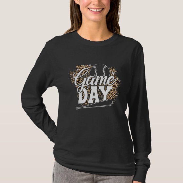 Camiseta Baseball Womens Game Day Baseball Player Softball  (Frente)