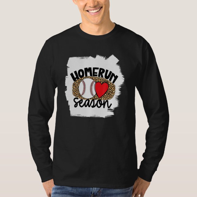 Camiseta Baseball Womens Leopard Pattern Baseball Girl 1 (Frente)