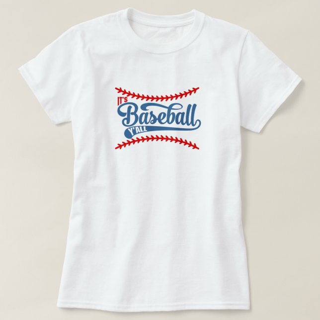 Camiseta Baseball Y’All T-Shirt (Frente do Design)