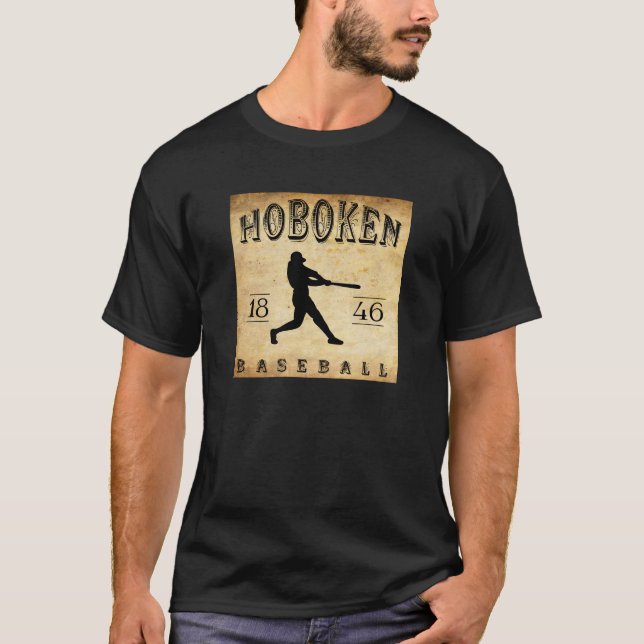 Camiseta Basebol 1846 de Hoboken New-jersey (Frente)