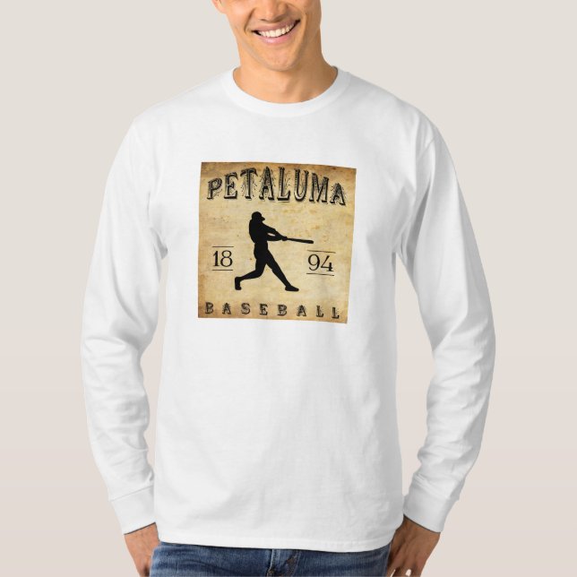 Camiseta Basebol 1894 de Petaluma Califórnia (Frente)
