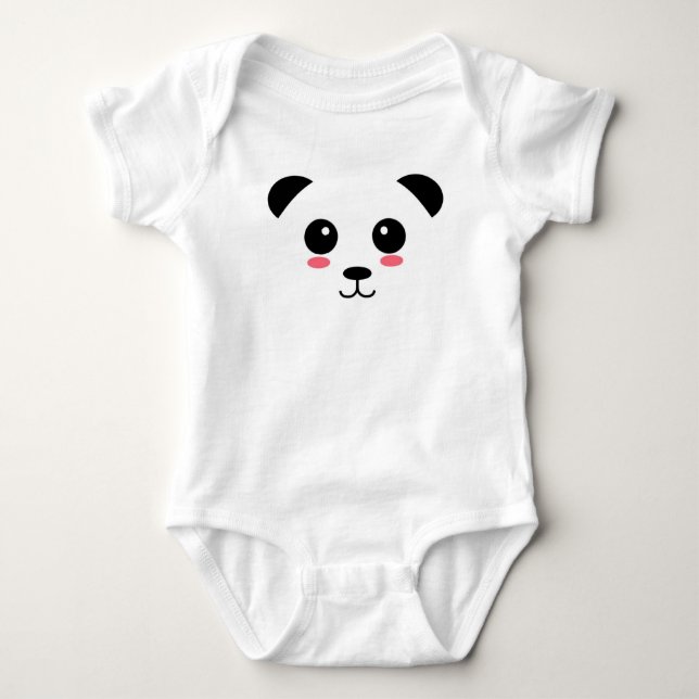 Camiseta Basebol bonito T da panda (Frente)