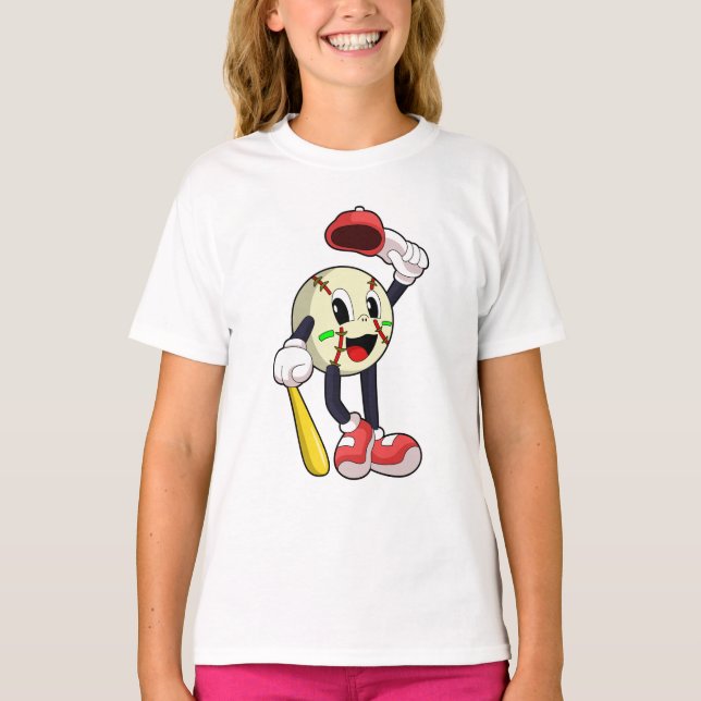 Camiseta Basebol com taco de beisebol (Frente)