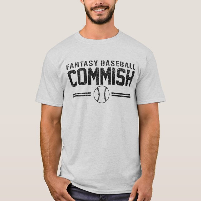 Camiseta Basebol Commish da fantasia (Frente)