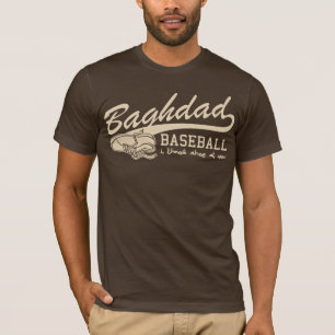 Camiseta basebol de Bagdade - eu jogo calçados em você
