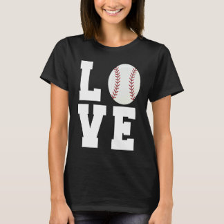 Camiseta Basebol Divertido Amor Mãe Pai Treinador Jogador A