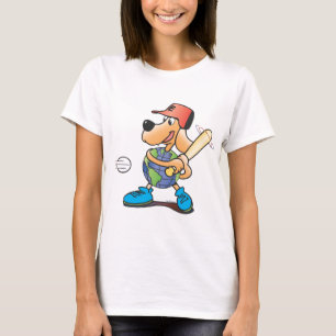 Camiseta Basebol do cão da terra