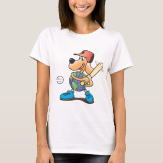 Camiseta Basebol do cão da terra