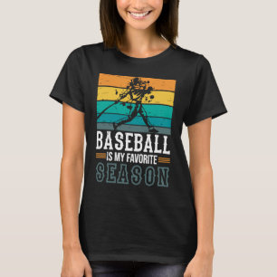 Camiseta Basebol É Meu Jogo De Taco Da Temporada Favorito P