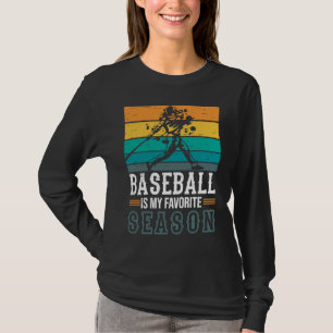 Camiseta Basebol É Meu Jogo De Taco Da Temporada Favorito P